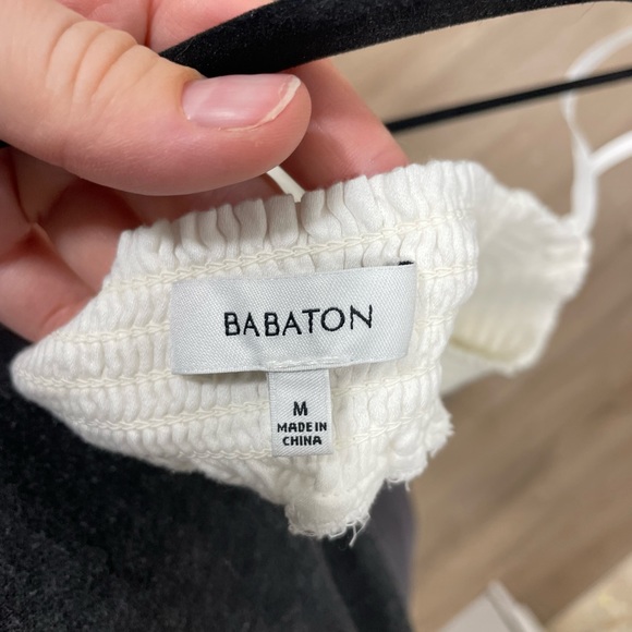 Aritzia Babaton White Off Shoulder Shirt - Picture 3 of 3